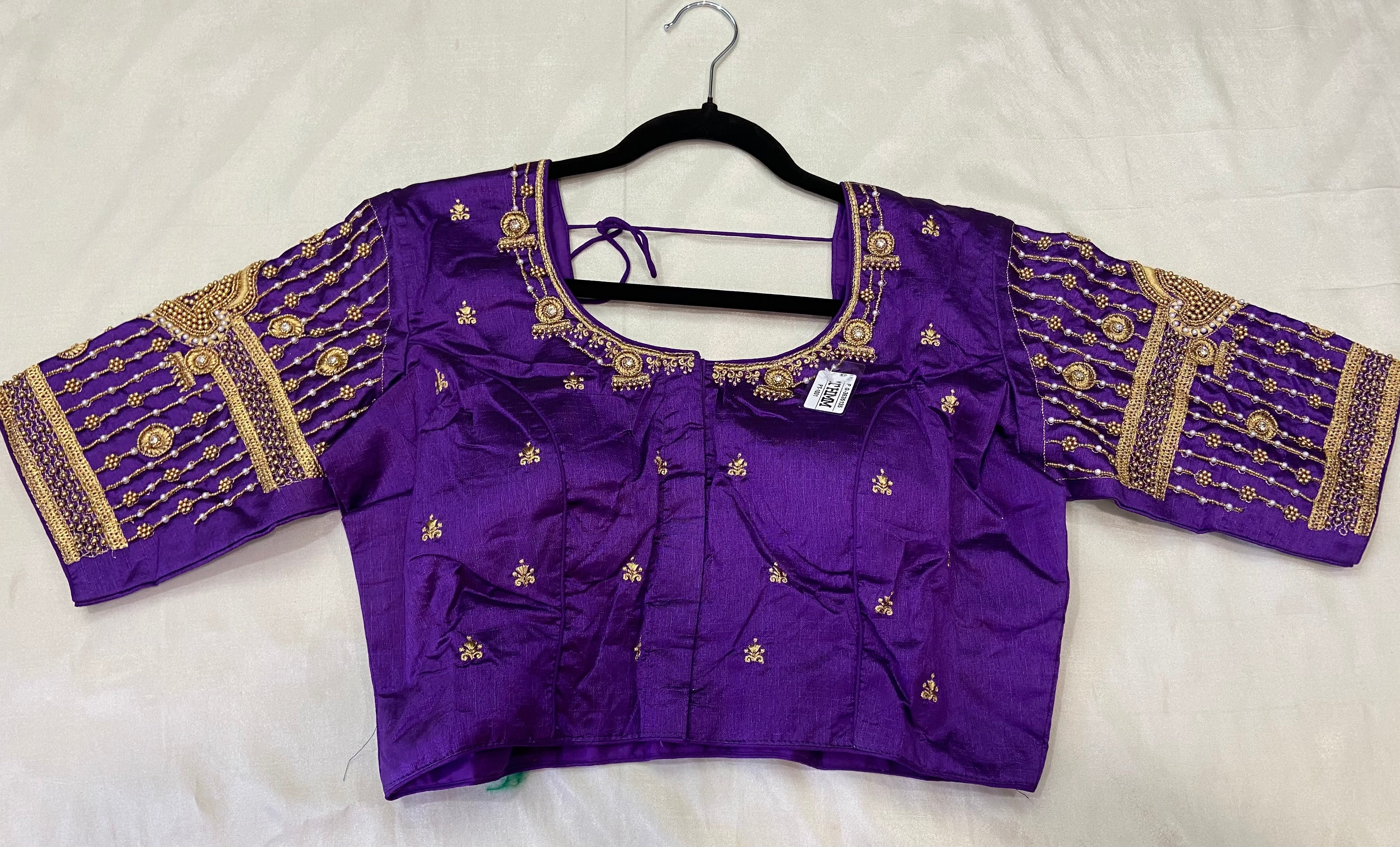 Aari Work Ready made Saree Blouse (40-44) - Generic 