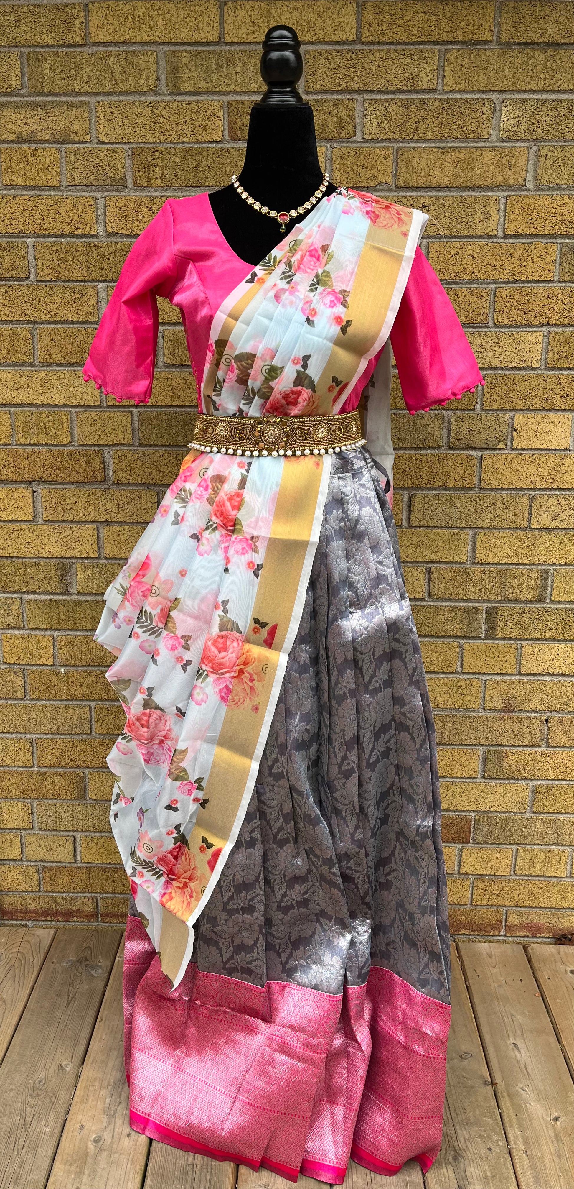Fully stitched half saree or Lehenga  set
