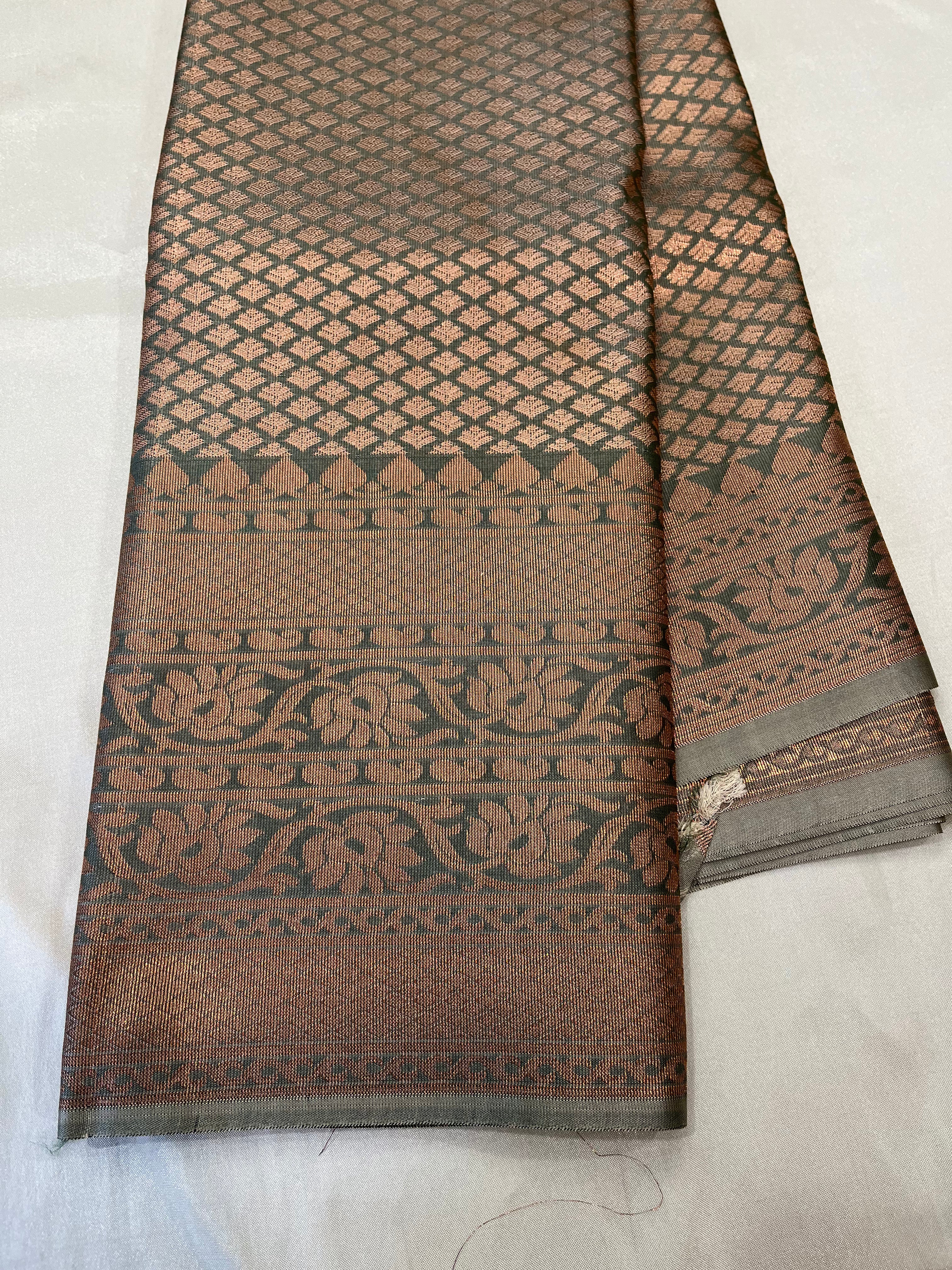 kanchi Semi silk saree   Brocade  blouse and rich jari pallu