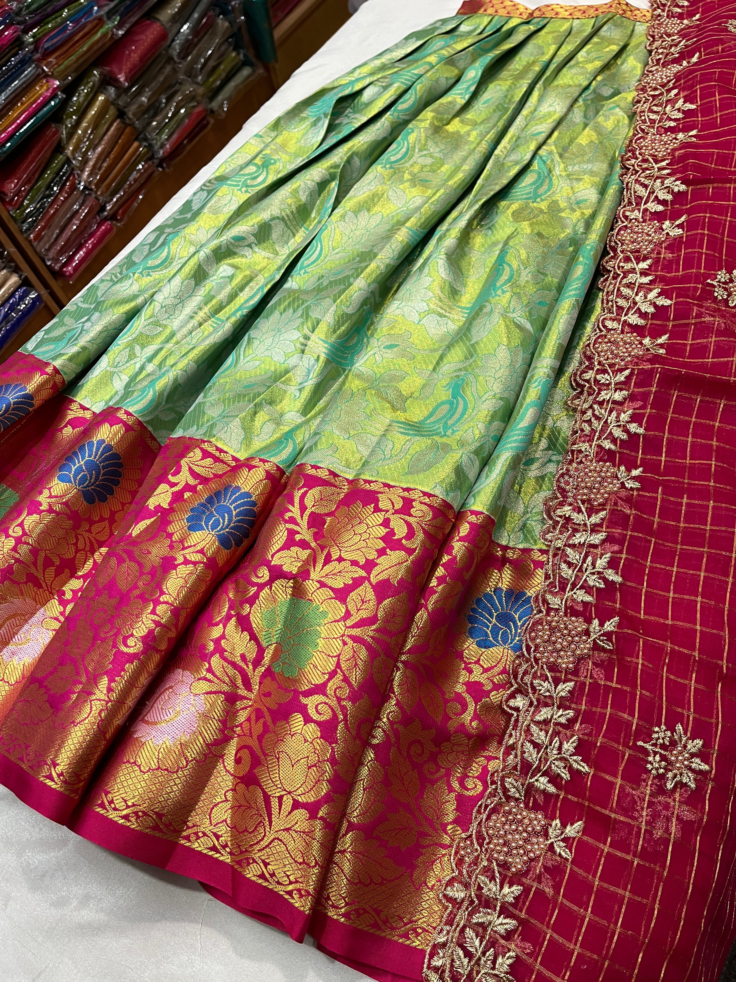 Fully stitched half saree or Lehenga  set