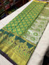 kanchi Rich Tissue Semi silk saree  with contrast blouse and rich jari pallu