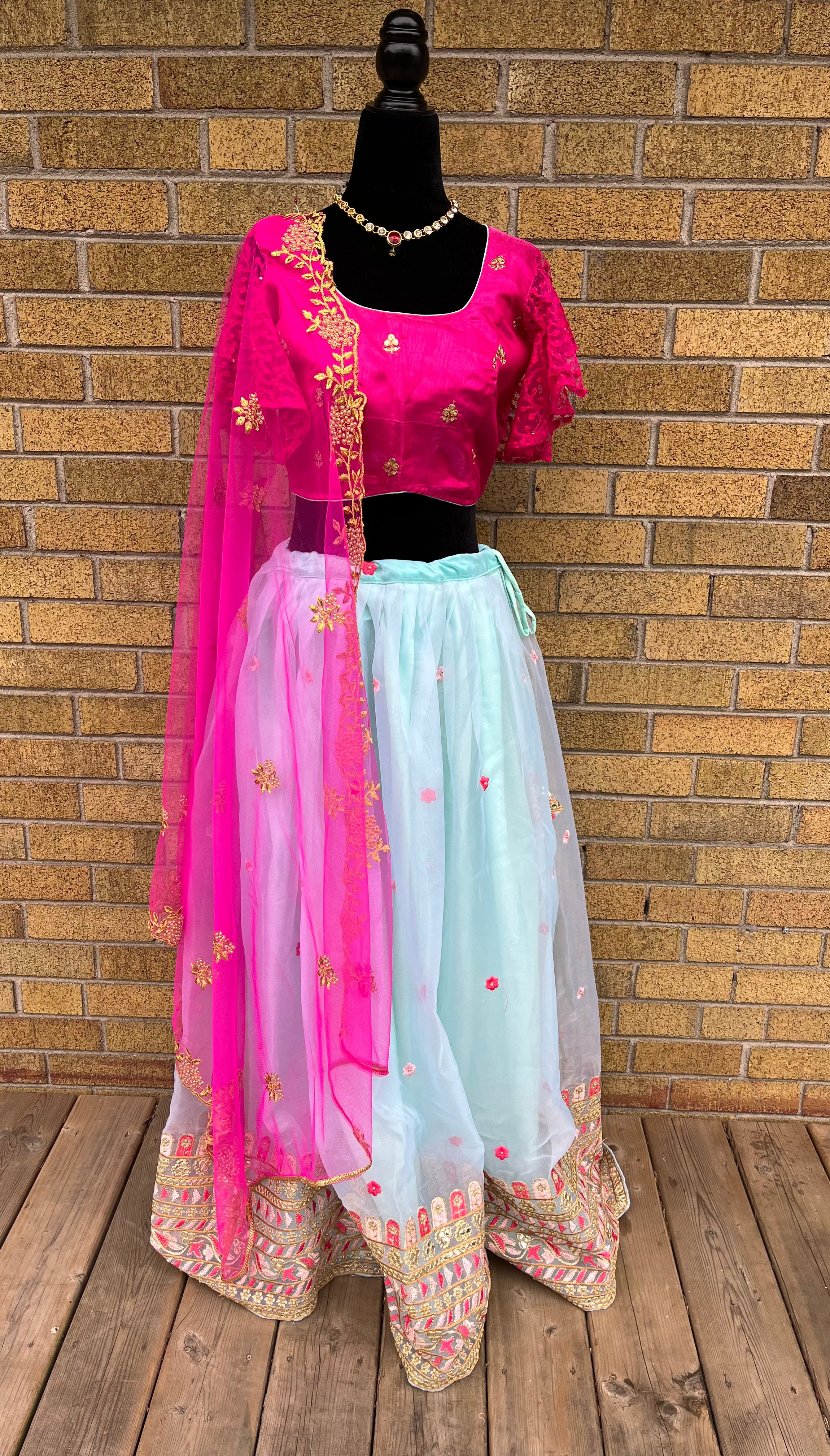 Fully stitched half saree or Lehenga  set