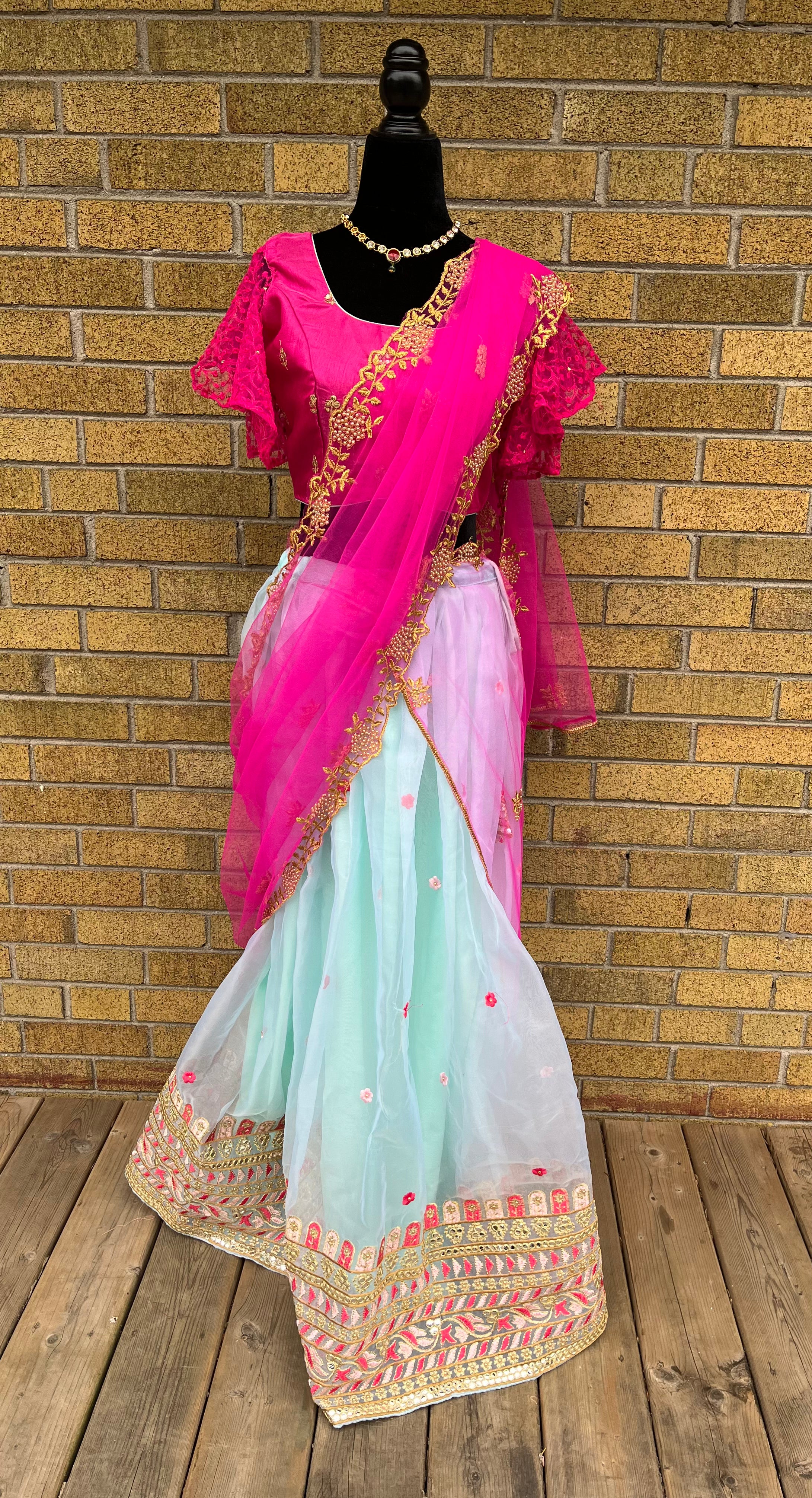 Fully stitched half saree or Lehenga  set