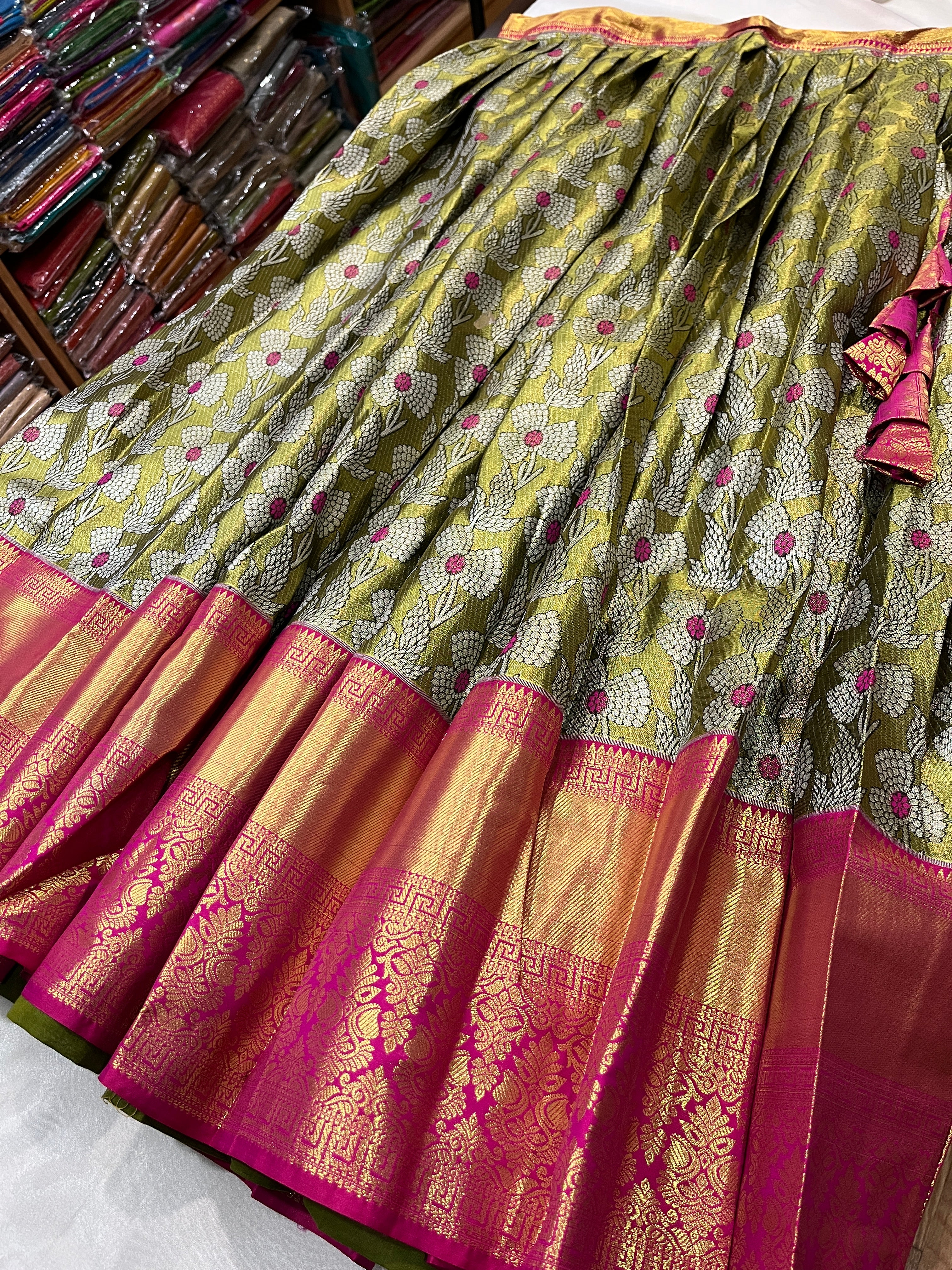 Fully stitched half saree or Lehenga  set