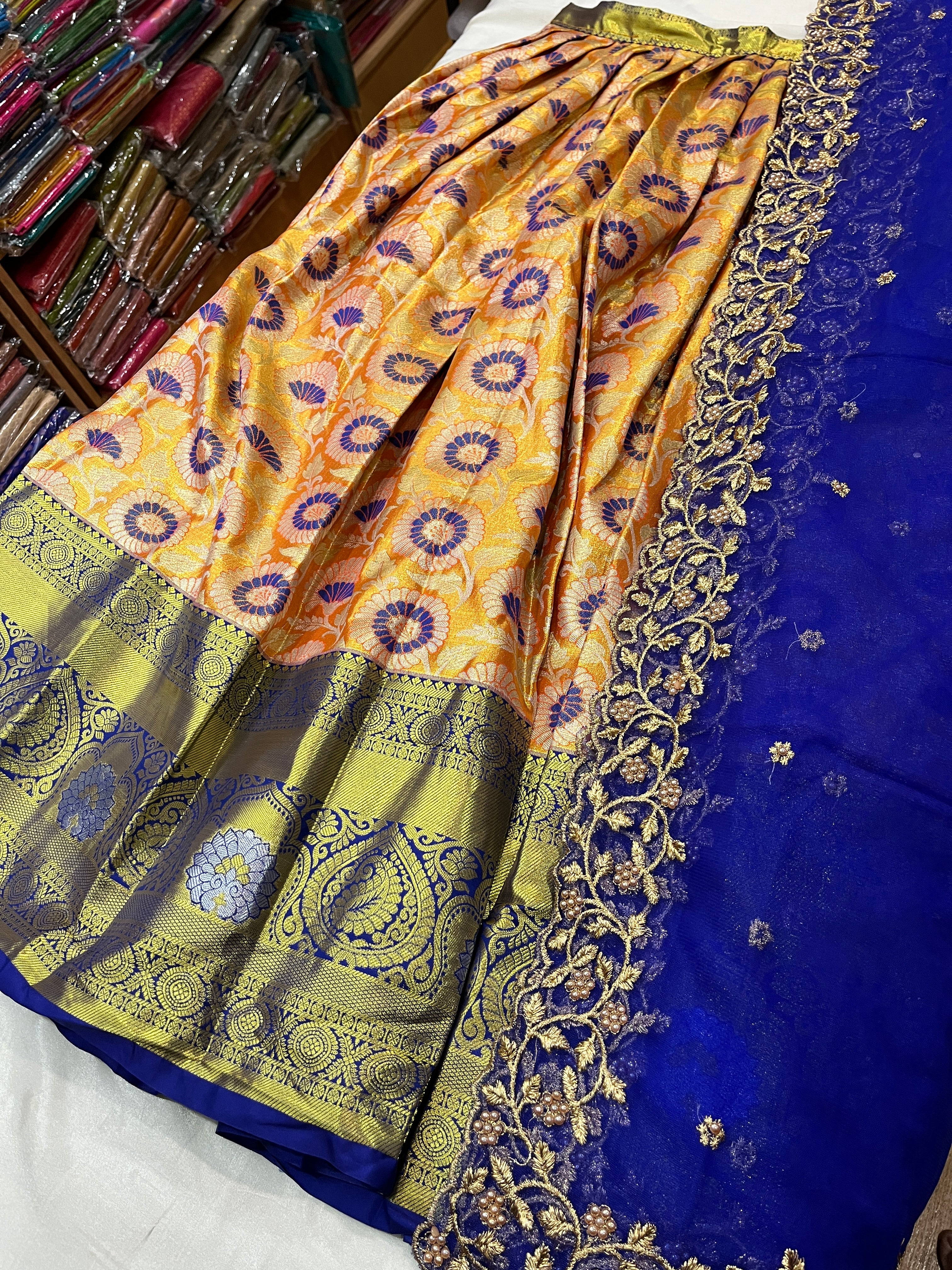 Fully stitched half saree or Lehenga  set