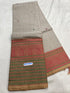 Kanchipuram 100 count pure cotton Saree with running blouse and lined pallu