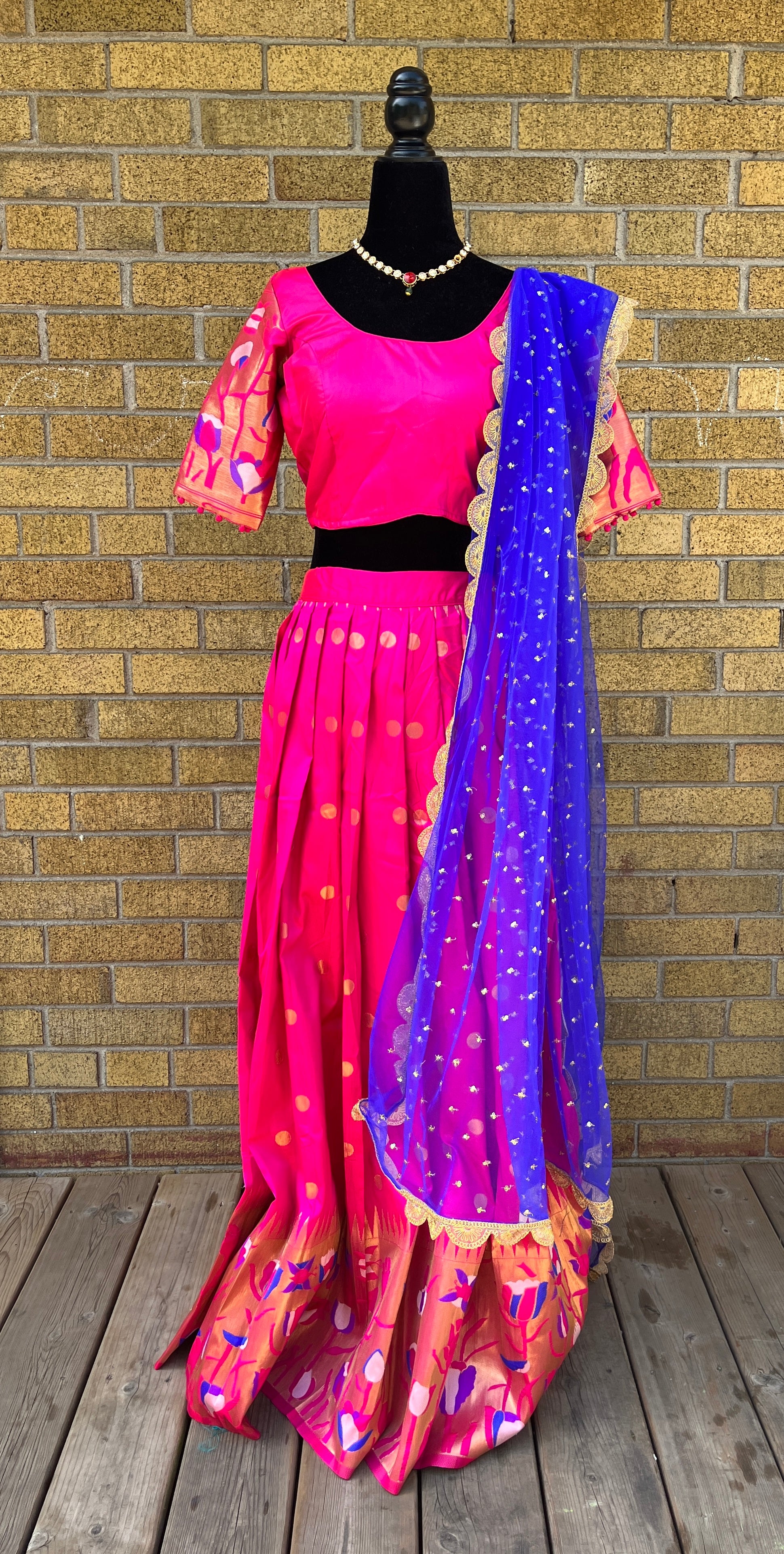 Fully stitched half saree or Lehenga  set