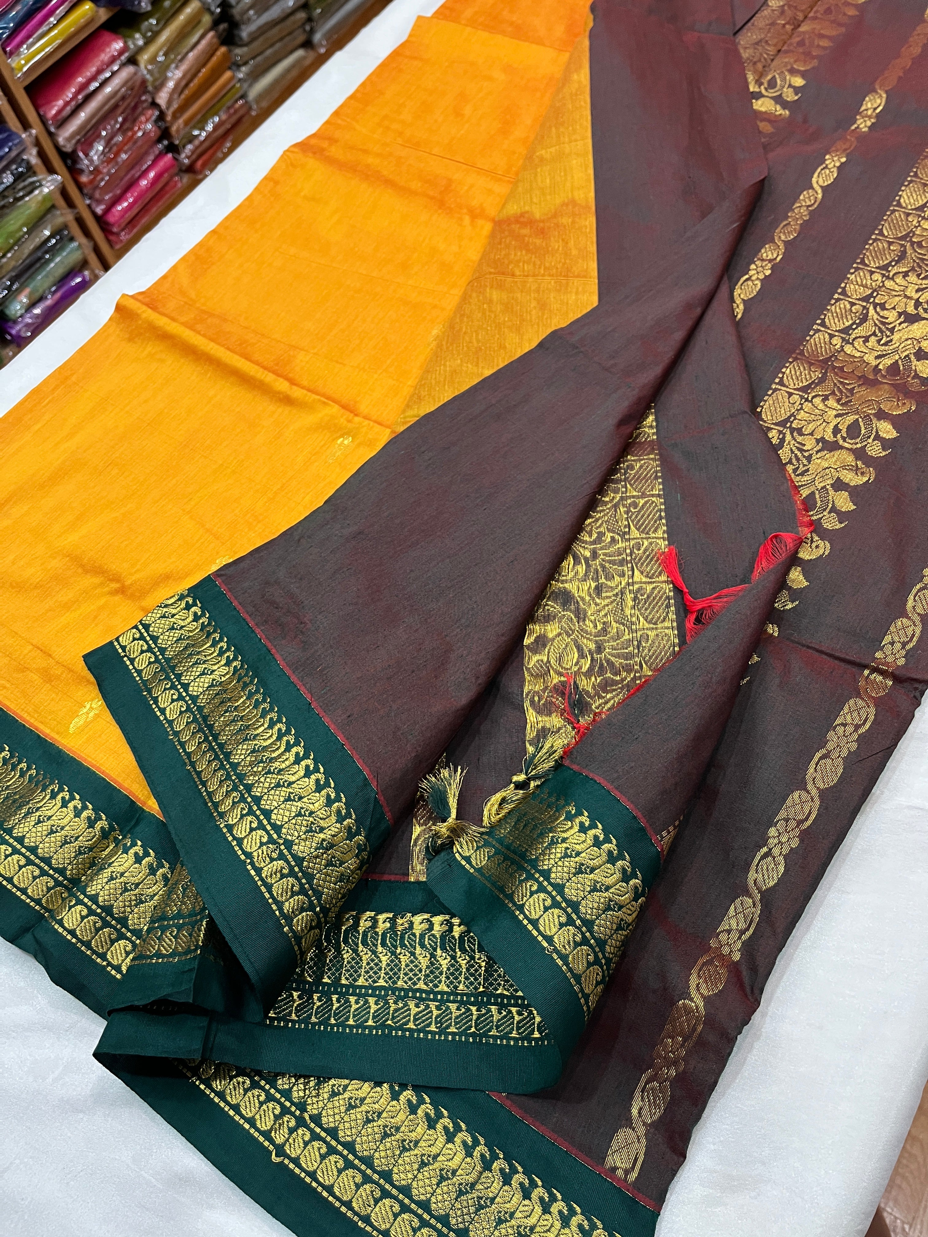 Kalyani Cotton Saree with Contrast Blouse