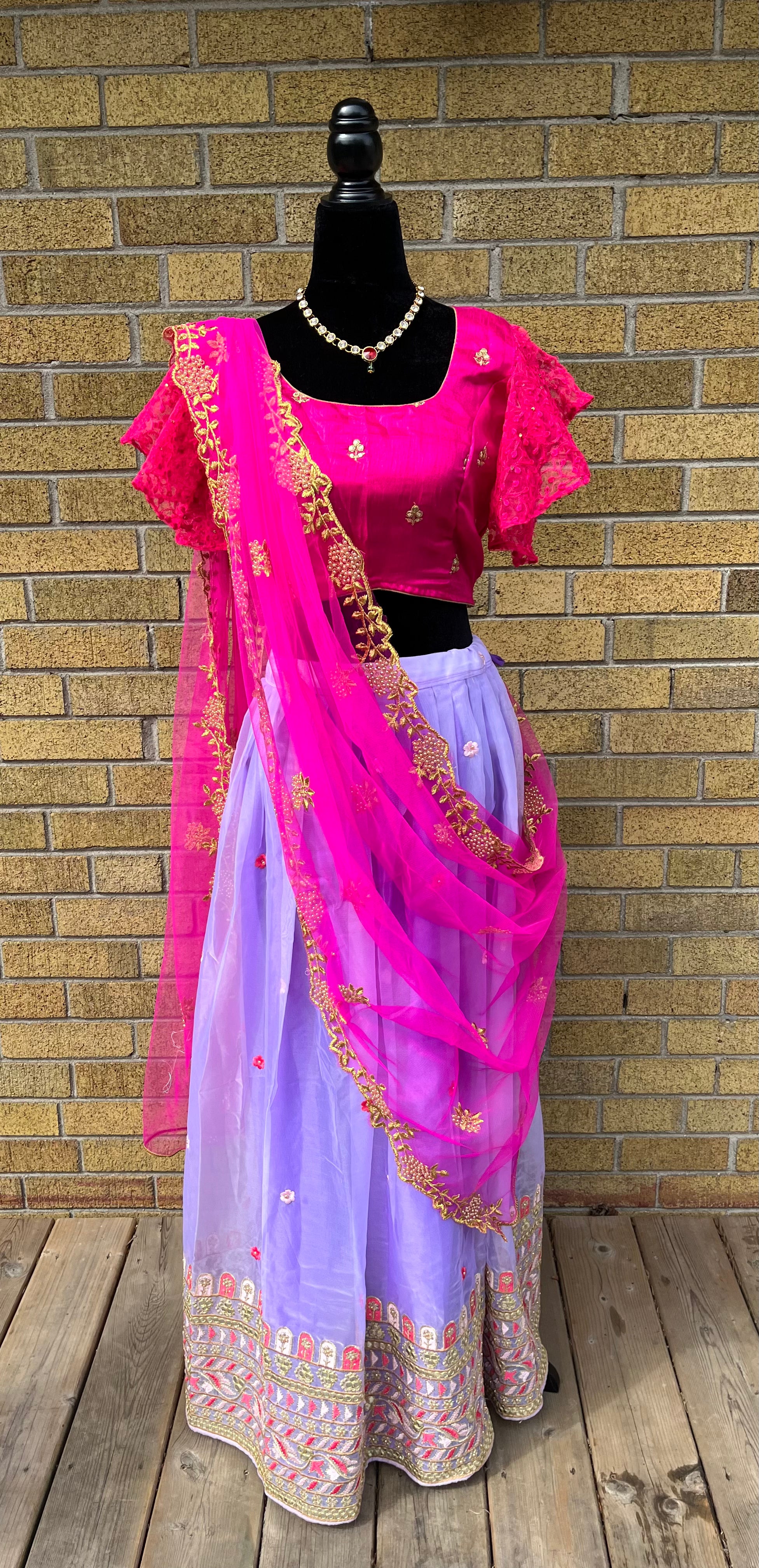 Fully stitched half saree or Lehenga  set