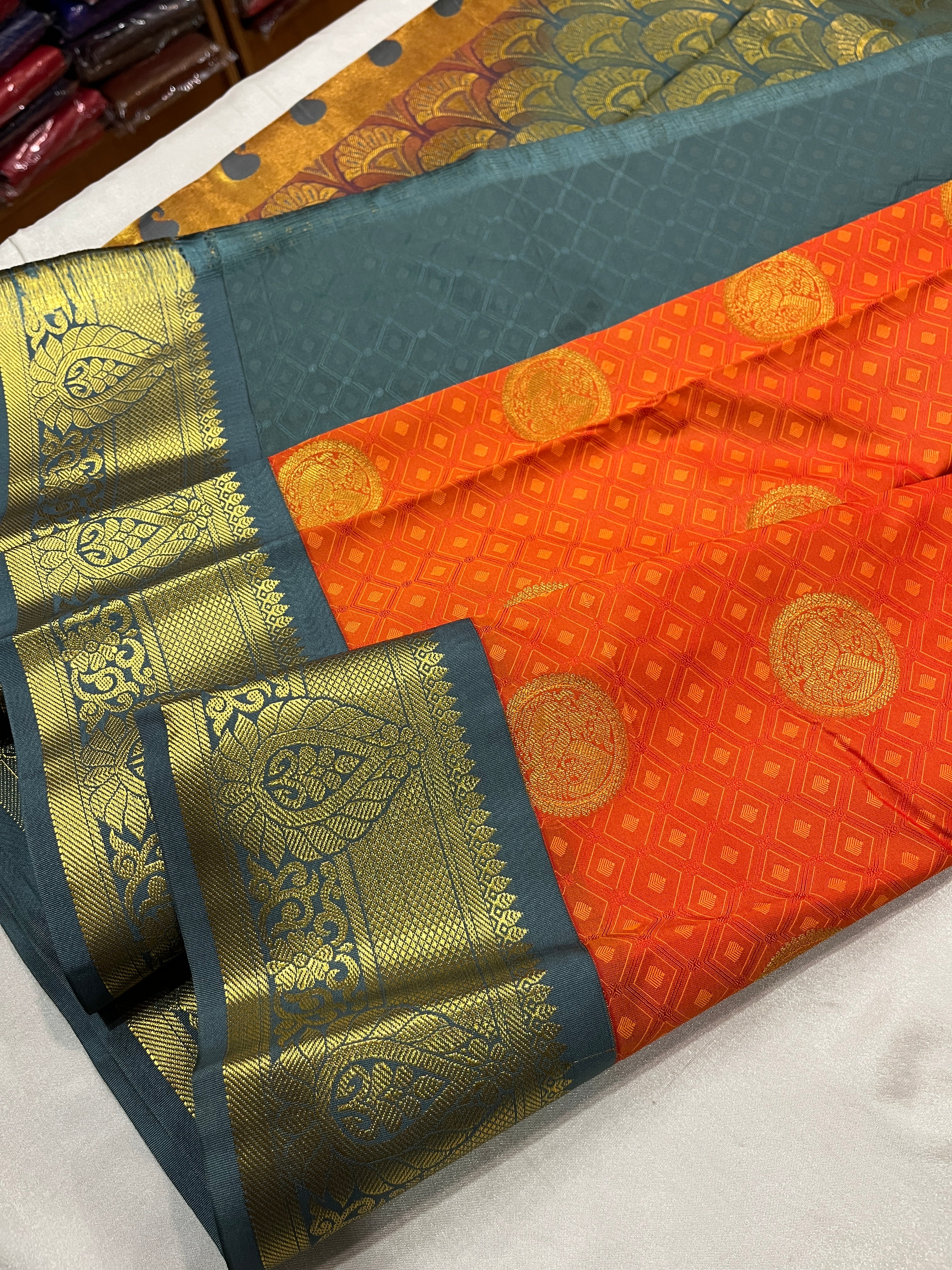 Korvai  border soft Semi Silk Saree