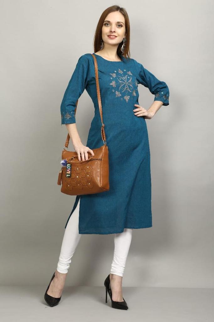 Embroidered pure cotton Top