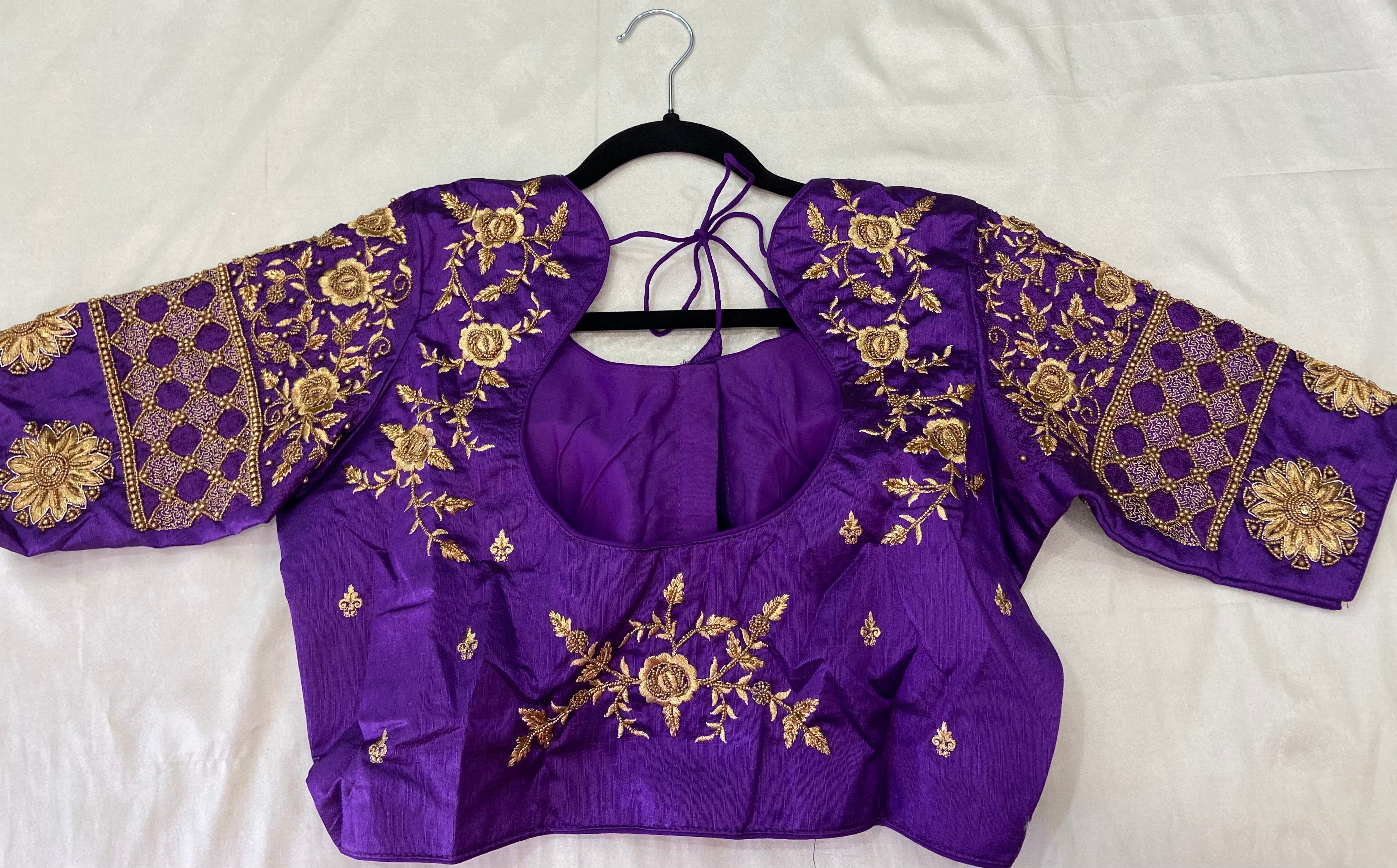 Aari Work Ready made Saree Blouse (40-44) - Generic 