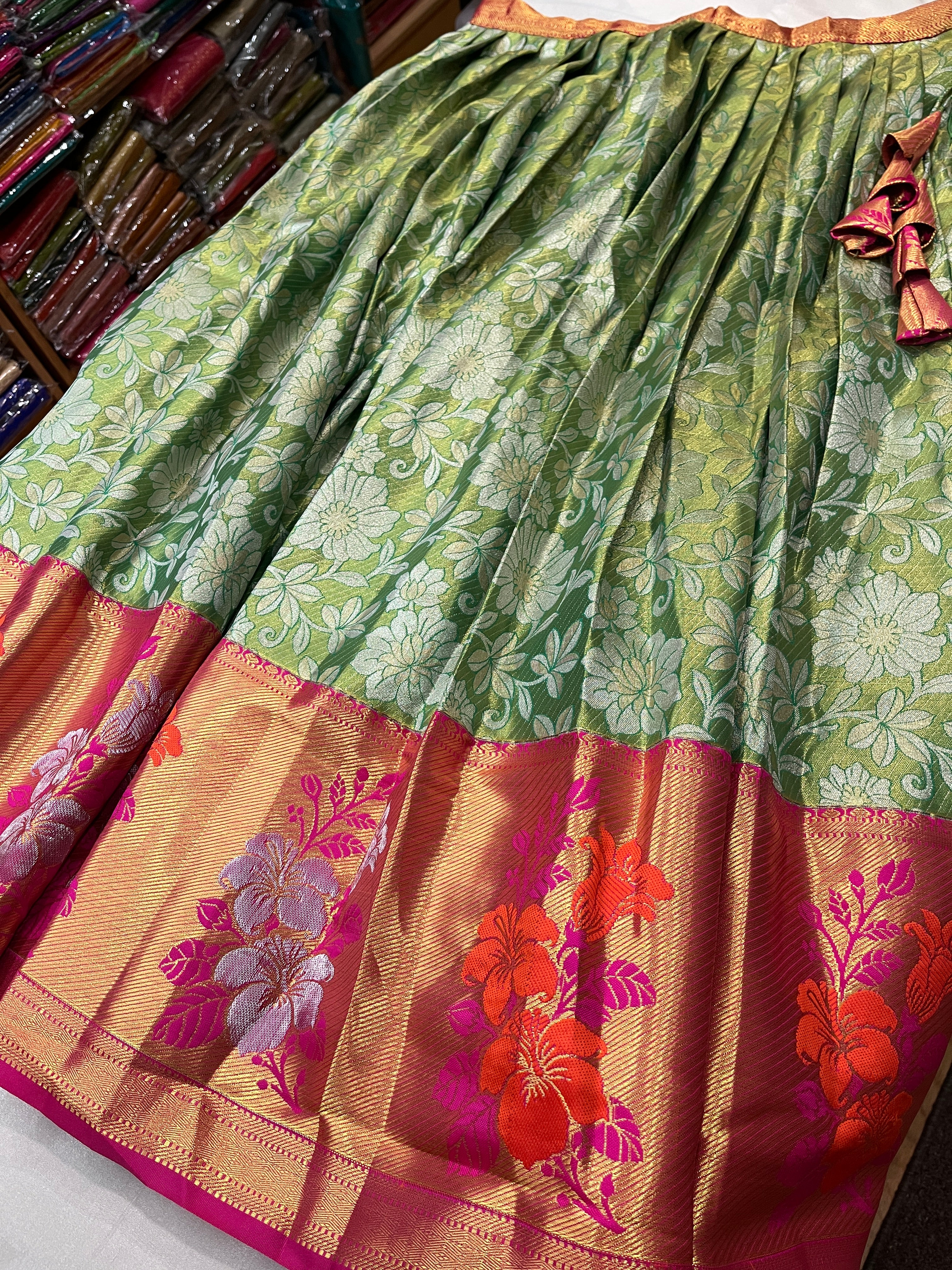 Fully stitched half saree or Lehenga  set