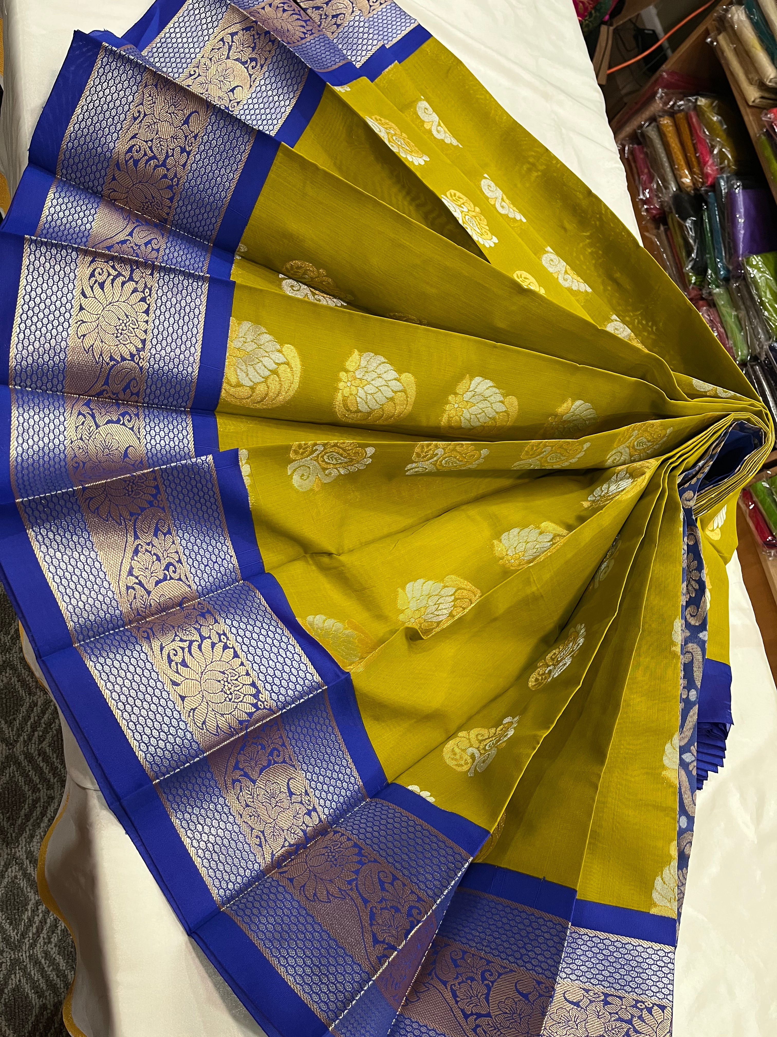 Korvai  border kuppadam Cotton silk Saree