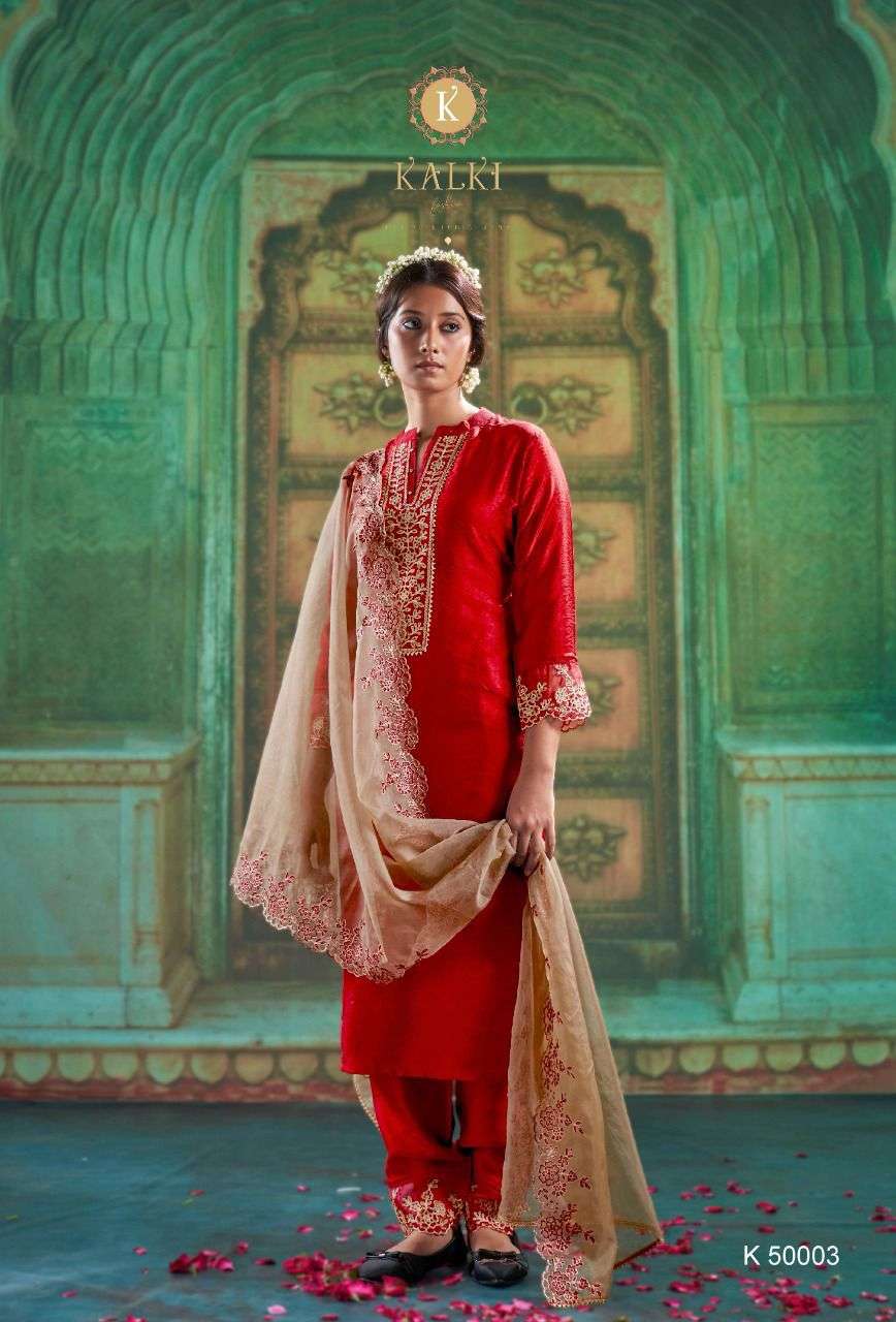 Bagicha Viscose Silk Sequence Embroidery Work Kurtis With Pant And Dupatta