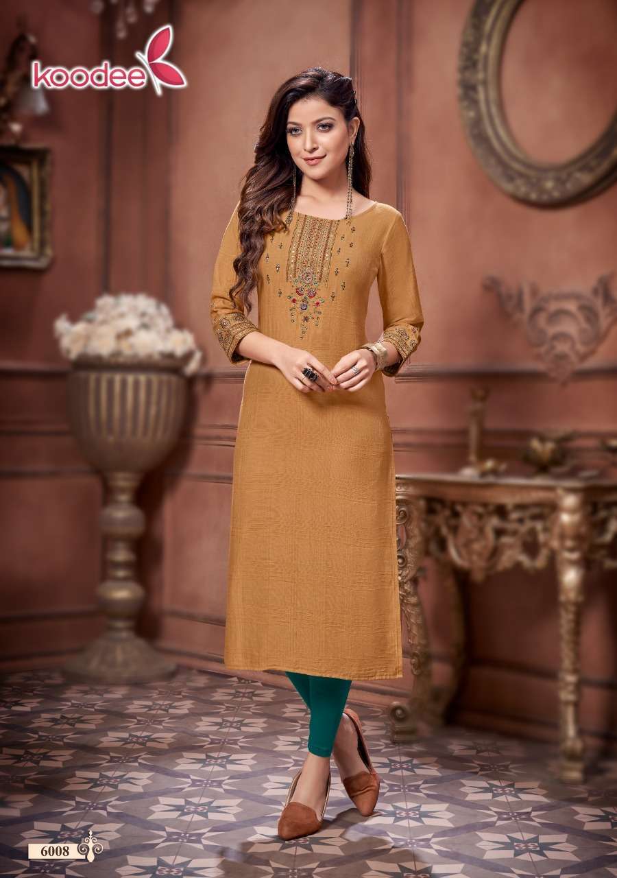 Veer Viscose Silk Straight Long Kurtis (Top only)