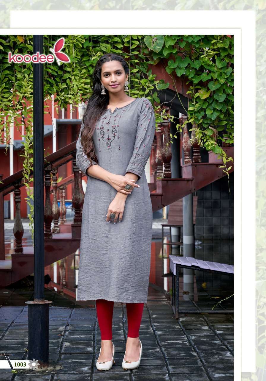 Veer Fancy Handwork Silk Kurti (Top only)