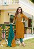 LADIES FLAVOUR PRESENTS COPPER STONE READYMADE TOP WITH BOTTOM AND DUPATTA KURTI