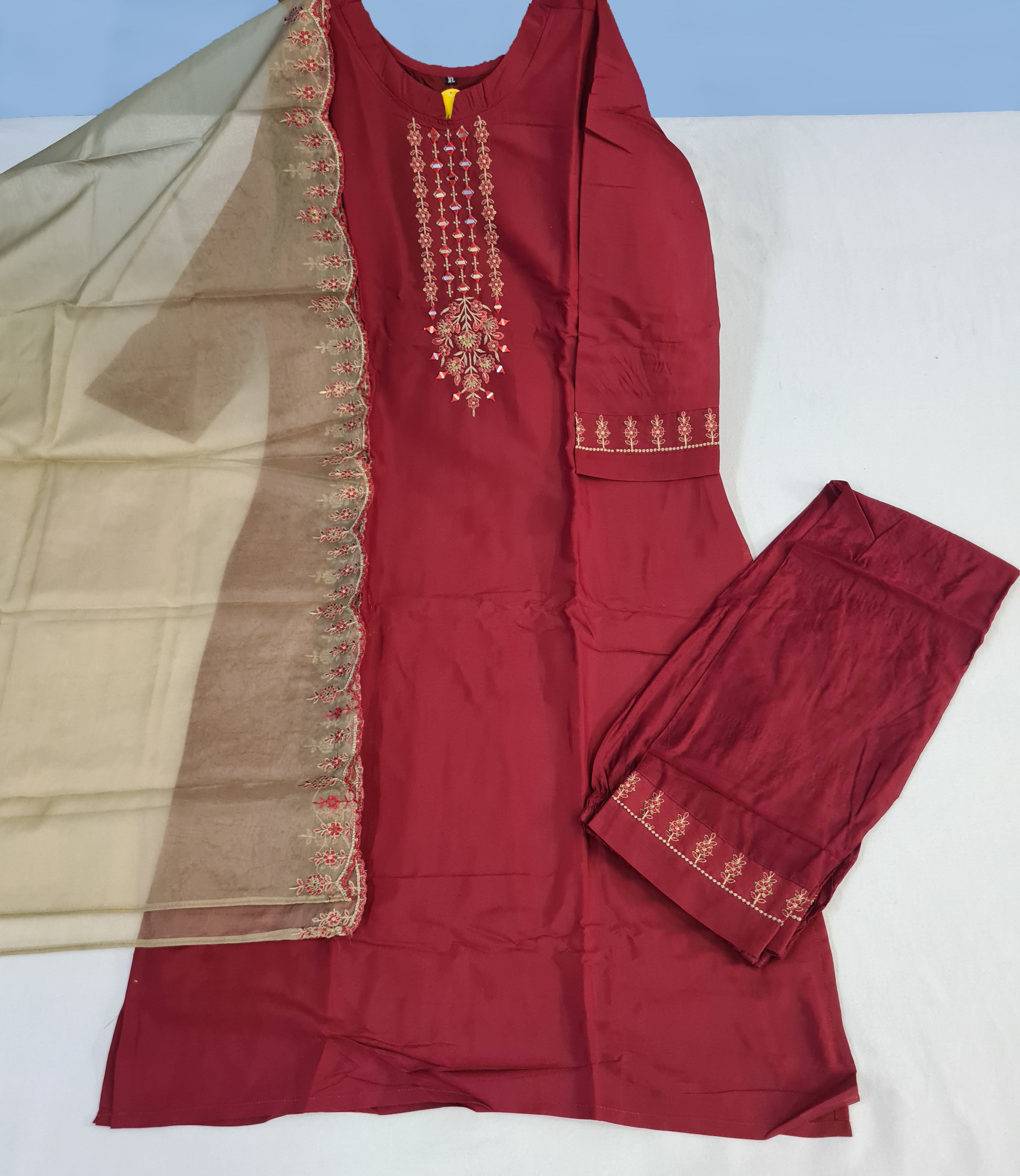 Rangoon Presents Aarohi Viscose Designer Kurtis With Pant And Dupatta Collection