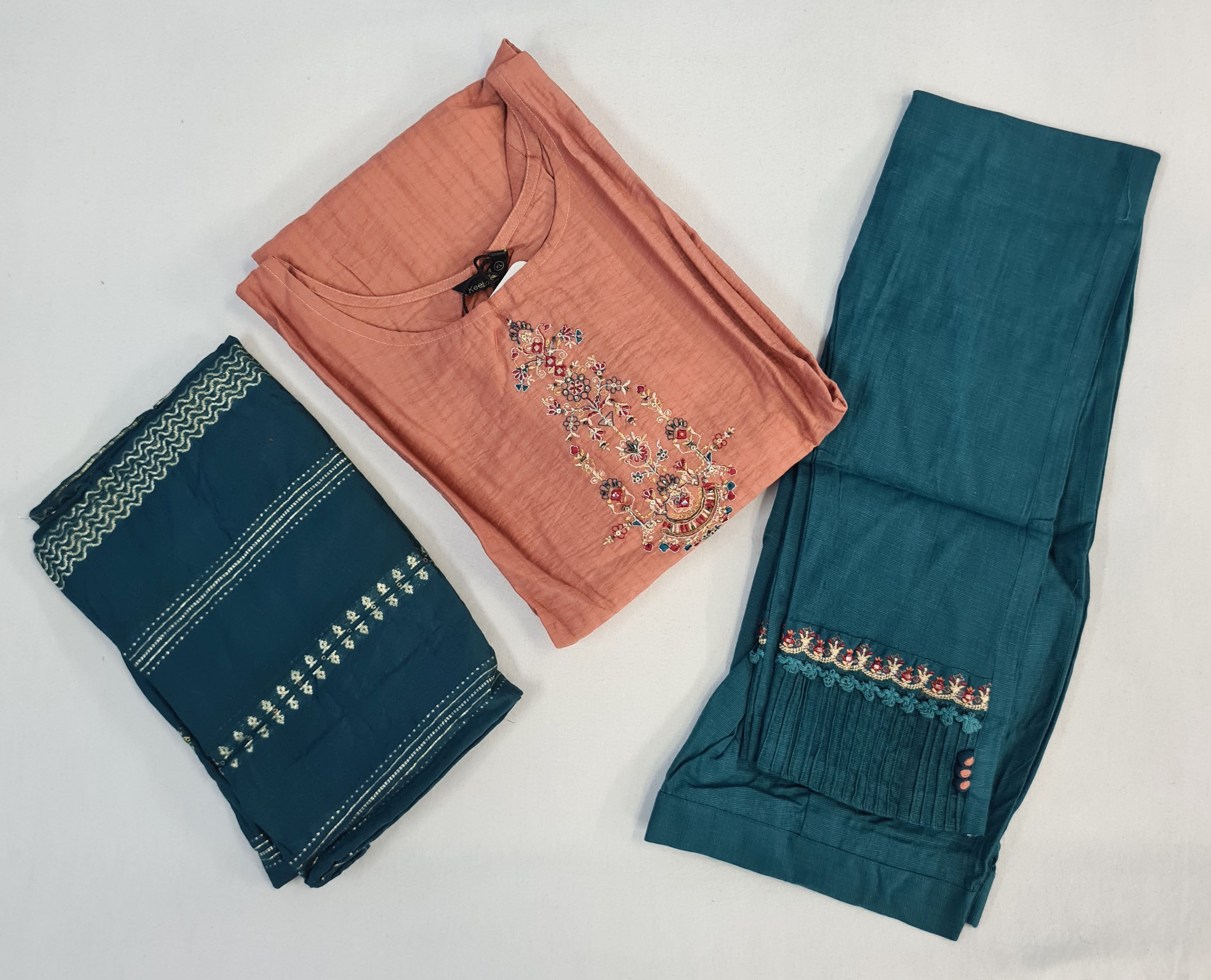 Keeloo Presents Garima Vol-1 Viscose Designer Party Wear Kurtis With Pant And Dupatta Collection.