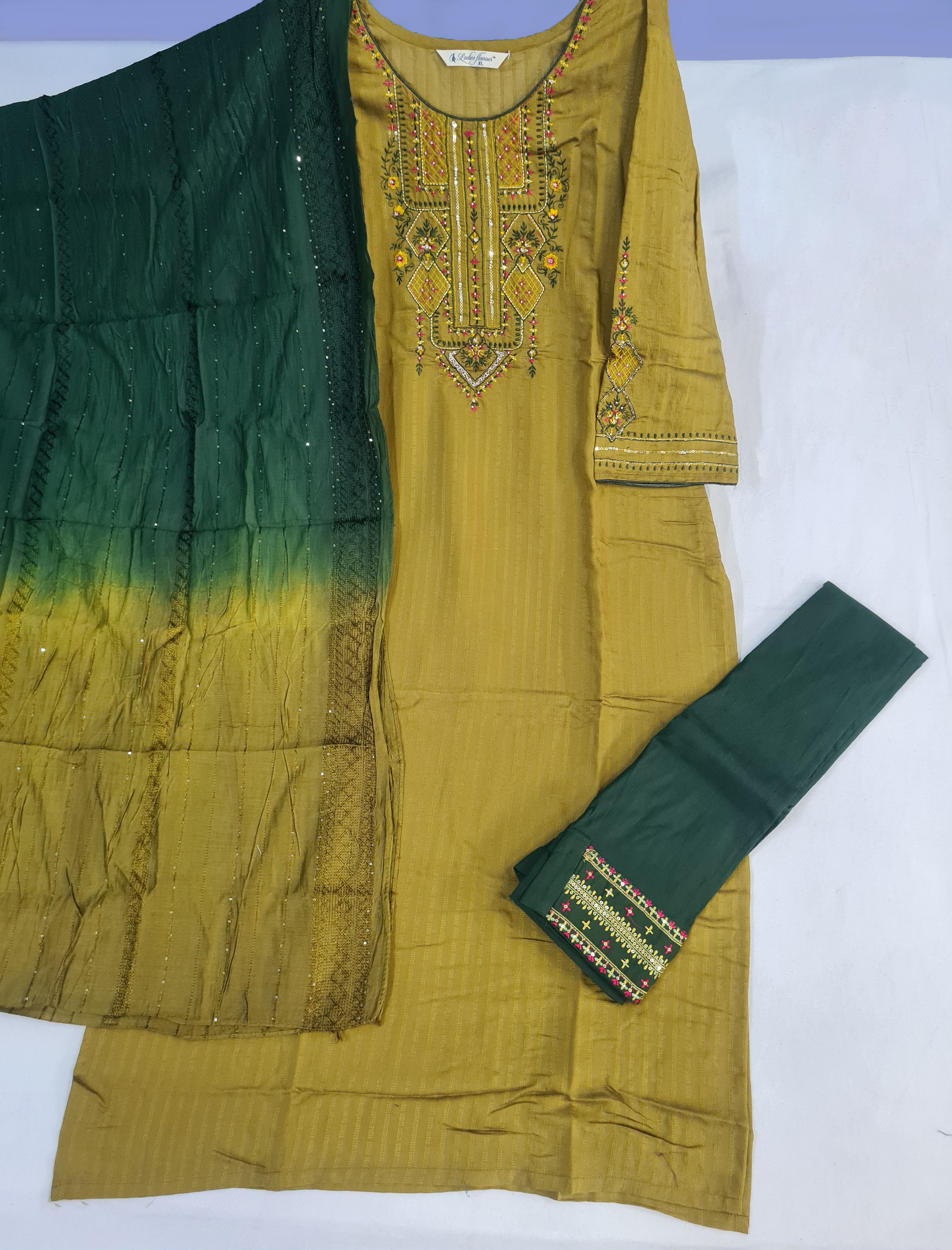 Ladies Flavour Presents Copper Stone Vol-13 Pure Viscose Kurtis with Pant And Dupatta collection