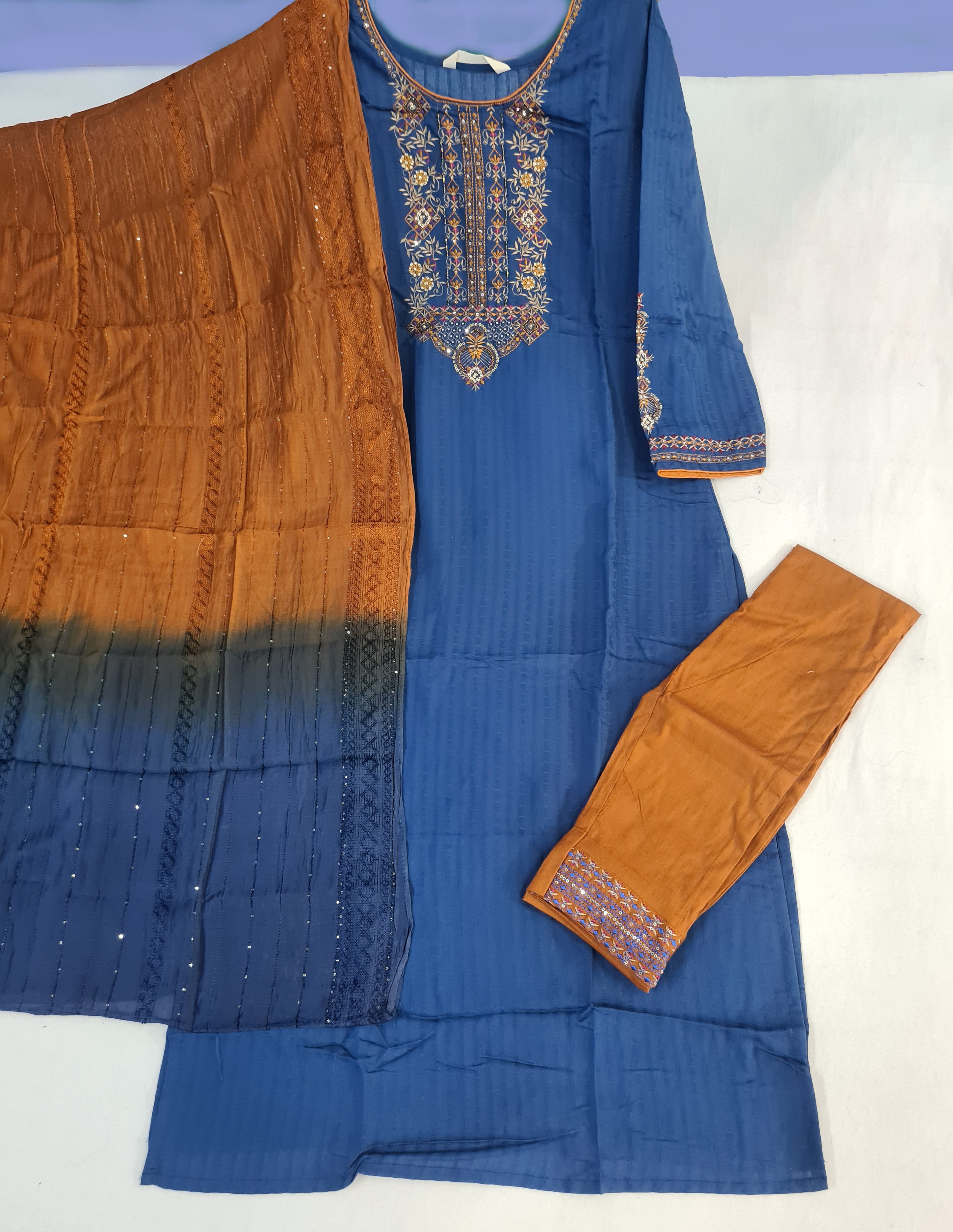Ladies Flavour Presents Copper Stone Vol-13 Pure Viscose Kurtis with Pant And Dupatta collection