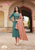 Keeloo Presents Garima Vol-1 Viscose Designer Party Wear Kurtis With Pant And Dupatta Collection.
