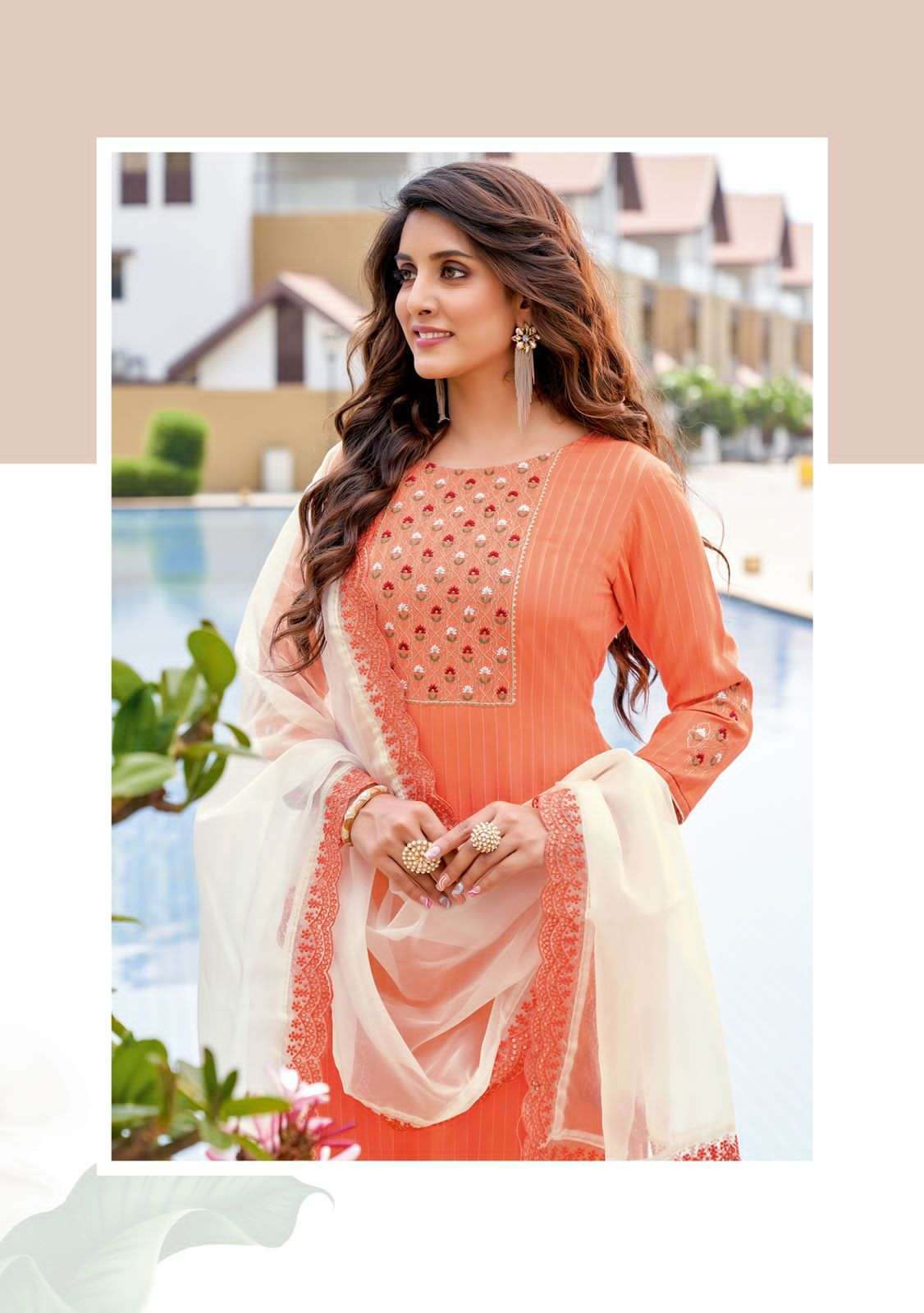 Wooglee Presents Viranga Rayon Top With Bottom And Dupatta Collection