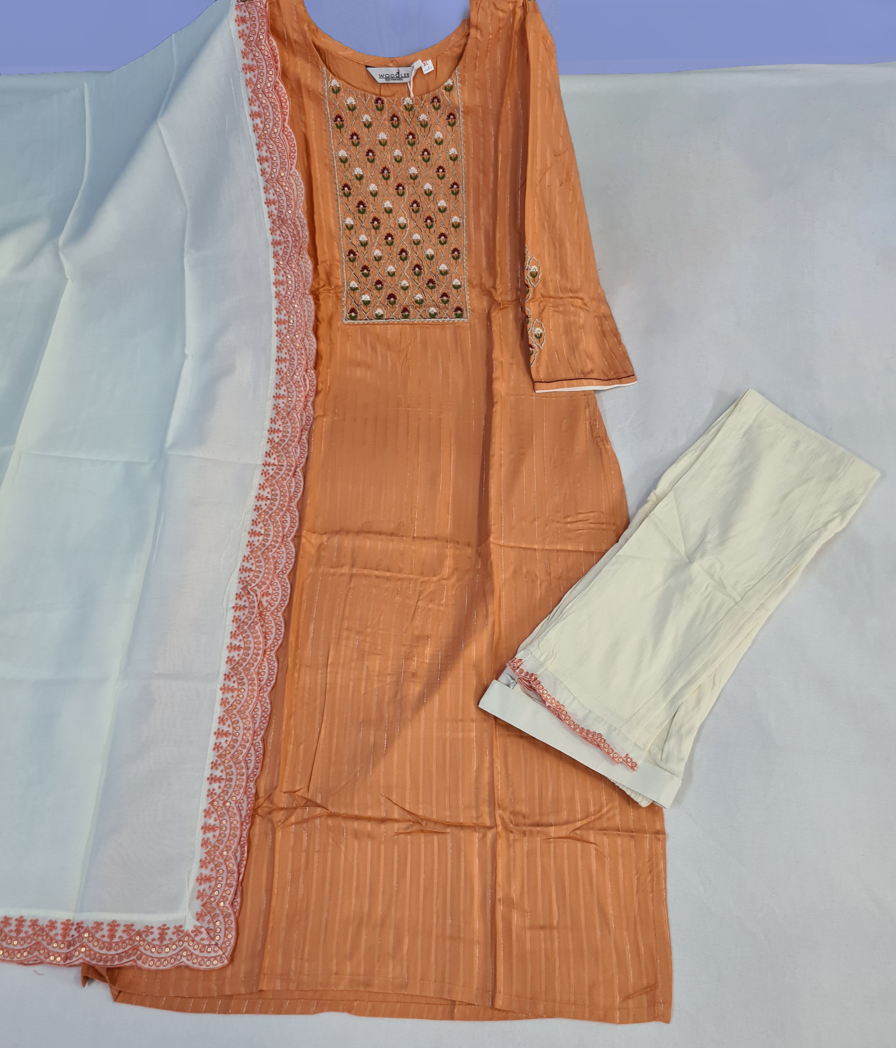 Wooglee Presents Viranga Rayon Top With Bottom And Dupatta Collection