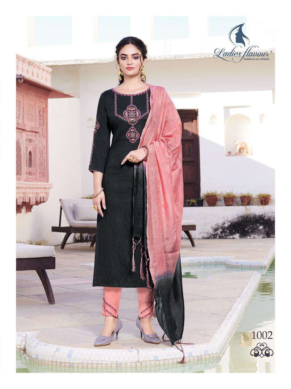 COPPER STONE DESIGNER KURTI WITH BOTTOM AND DUPATTA