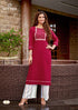 Mittoo Presents Panghat Heavy Chinon Embroidery Work Kurtis And Plazzo