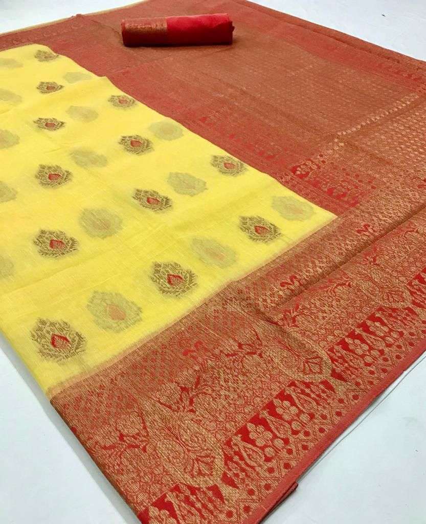 Rajtex Presents Kanvas Linen Silk Designer Party Wear Sarees