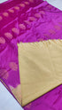 Kanchi Vegan Soft silk Saree with contrast Blouse and rich Jari Pallu