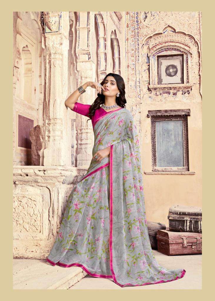 LT Sarees Presents Innayat Chinon Printed Sarees Collection