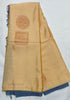 Kanchi Vegan Soft Silk Saree with contrast Blouse and rich Jari Pallu