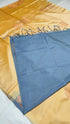 Kanchi Vegan Soft Silk Saree with contrast Blouse and rich Jari Pallu