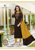 LADIES FLAVOUR PRESENTS COPPER STONE READYMADE TOP WITH BOTTOM AND DUPATTA KURTI